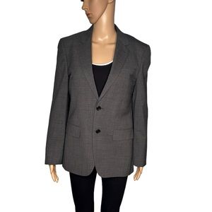 TNTG women gray long sleeve button up blazer jacket size 46S